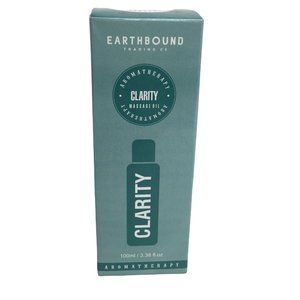Earthbound Trading Massage Oil Clarity Aromatherapy Lavender Peppermint 3.38oz
